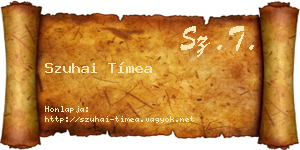Szuhai Tímea névjegykártya